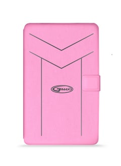 GMAX PU Leather Magnetic Closure Flip Case Cover For Samsung Galaxy Tab A9 4G 2023 (X110, X115) 8.7 Inch Pink  - Image 3