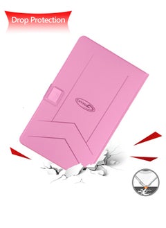 GMAX PU Leather Magnetic Closure Flip Case Cover For Samsung Galaxy Tab A9 4G 2023 (X110, X115) 8.7 Inch Pink  - Image 2