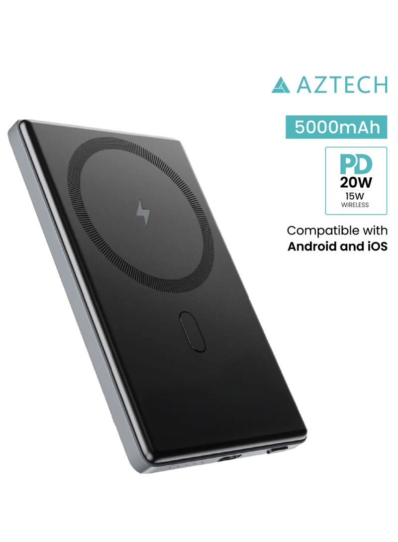 Aztech باور بانك أزتيك باورغو سليم الذكي اللاسلكي 5000 مللي أمبير - Image 1