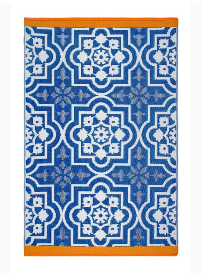 Chateaux سجادة خارجية زرقاء 6' × 9' للمنزل - Image 2