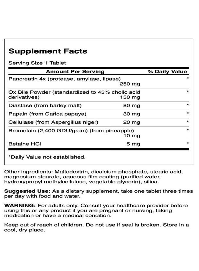 SWANSON Digestive Enzymes, 180 Tablets - Image 2