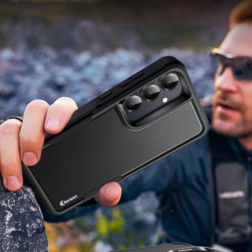 KARWAN Shockproof Back Case Cover Compatible with Samsung Galaxy S24,S25 Plus, Heavy Duty Case with 360 Degree Camera Protection, Dual Layer Rugged Bumper Protection Cover with Matte Finish (Black) - Image 5