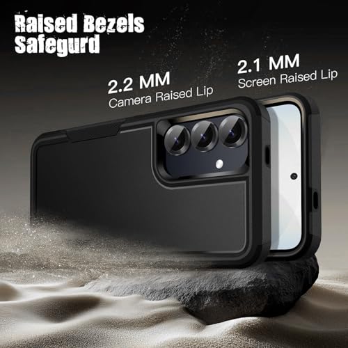 KARWAN Shockproof Back Case Cover Compatible with Samsung Galaxy S24,S25 Plus, Heavy Duty Case with 360 Degree Camera Protection, Dual Layer Rugged Bumper Protection Cover with Matte Finish (Black) - Image 4