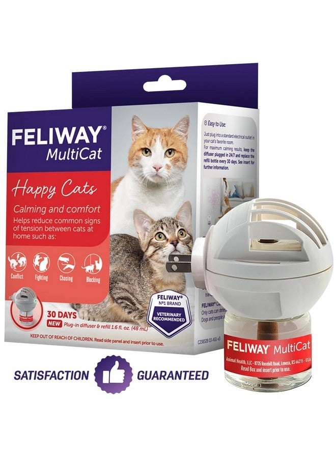 فيليواي ناشر فيرومونات تهدئة القطط المتعددة من فيليواي، مجموعة البدء لمدة 30 يومًا (48 مل) - Image 1