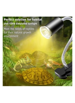 Y&D Turtle Heat Lamp Reptile Heating E27 UVA/UVB Spot with 2 Pcs 50W bulbs for Reptiles Lizards Turtles Snakes Amphibians  - Image 3