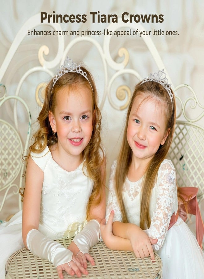 COSYOO 30 Pcs Princess Tiara Crowns, Heart-Shaped Crystal Rhinestone Tiaras, Adjustable Alloy Headbands, Heart Rhinestone Hairpieces, Silver Hair Accessories for Birthdays, Dance Parties, Weddings - Image 2