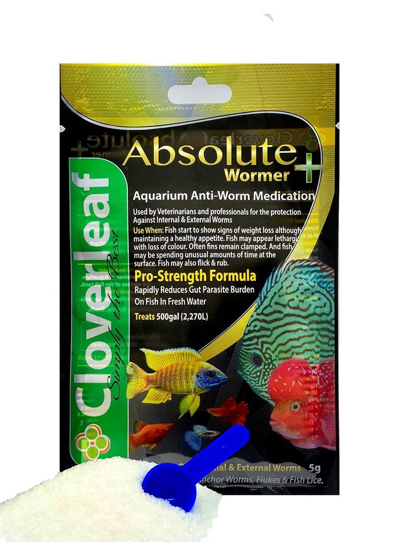 Absolute Wormer Plymouth Discus Product WORMER Plus - Freshwater and Saltwater Fish Powder Medication. with parasites and Flukes. (5G - Treats 600 GALLONS) - Image 4