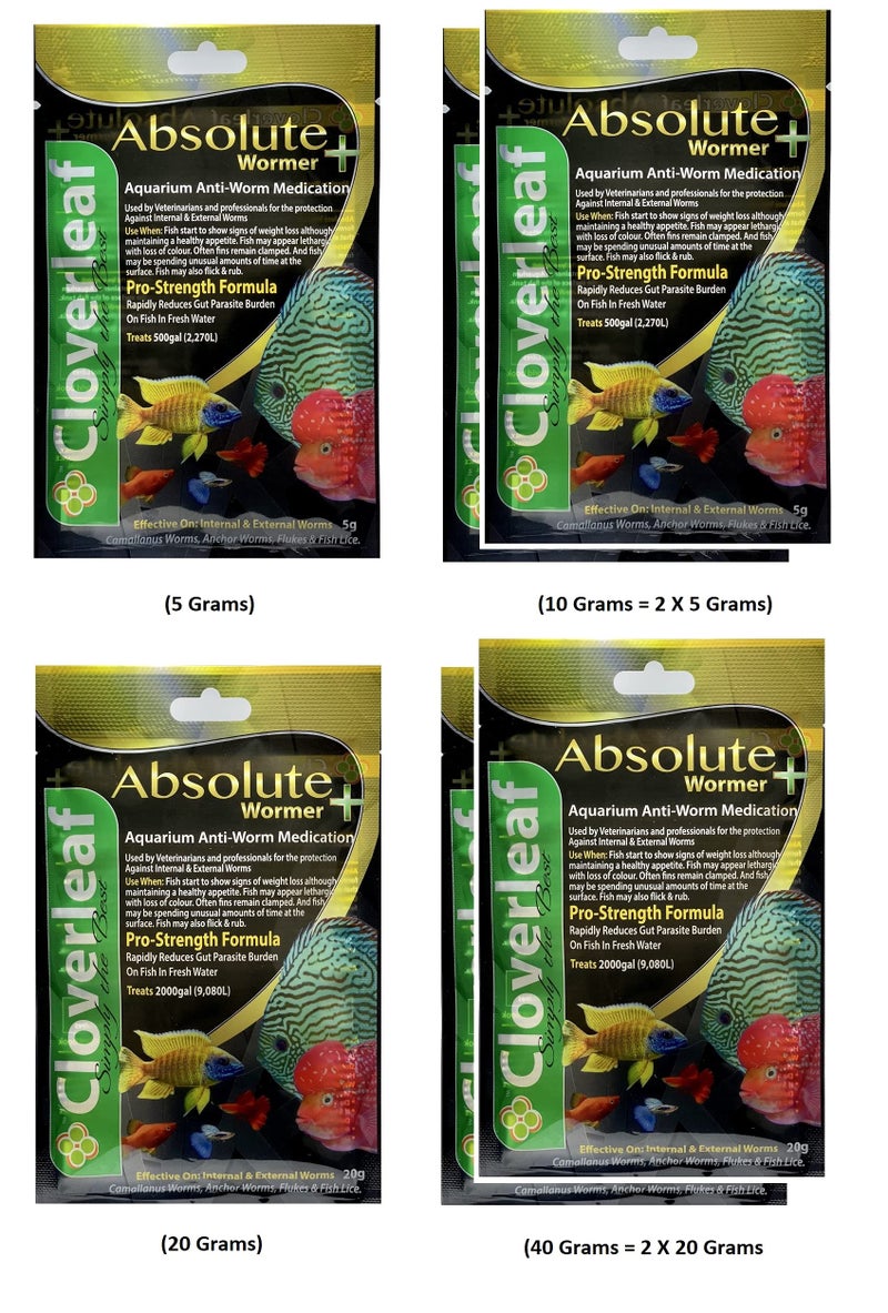 Absolute Wormer Plymouth Discus Product WORMER Plus - Freshwater and Saltwater Fish Powder Medication. with parasites and Flukes. (5G - Treats 600 GALLONS) - Image 5
