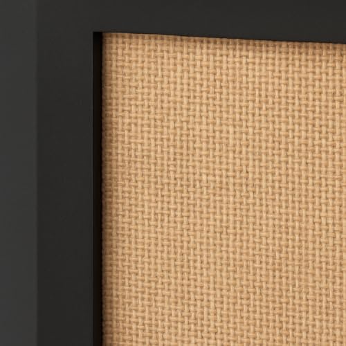 make in modern Handcrafted Wooden Table Lamp with Natural Jute Shade – Rectangular Black Finish Lamp for Bedside, Living Room, Desk – 12cmX12cmX27cm – Made in India (Bulb Not Included) - Image 5