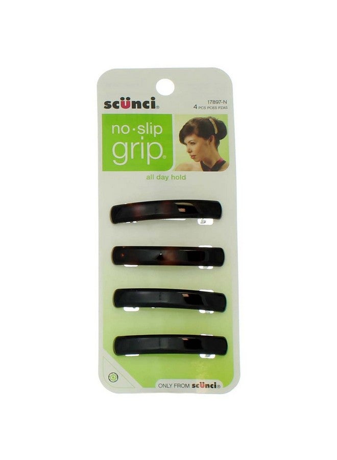 Scunci No-slip Grip Auto Clasp Barrettes, 4 Count - Image 1