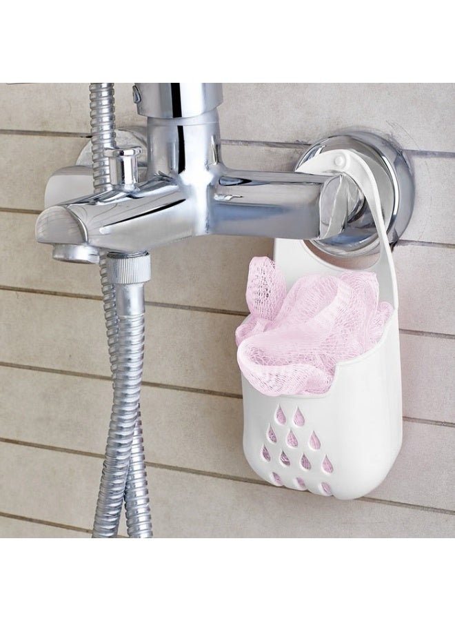 FALMER Flexible Silicone Sponge Holder for Kitchen Sink with Sponge, Smart Design with Vented Holes to Allow Excess Water to Drain, Adjustable Strap - White - Image 5
