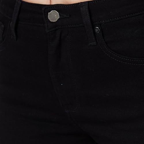 Spykar High Rise Super Slim Fit Black Jeans for Women (Size: 30)-WDELI1BD046-Black - Image 5