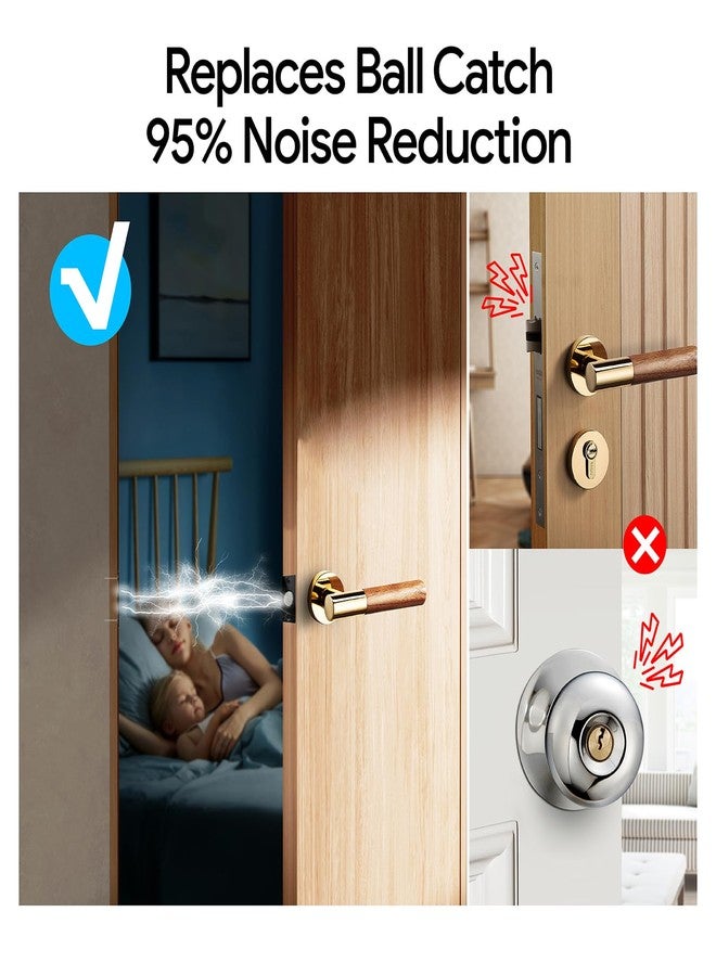 Mousike Door Ball Catch Hardware, Adjustable Hidden Magnetic Ball Catch, Stainless Steel Strike Plate with Strong Suction, Door Ball Catch Replacement for Top of Door(2 Pack, Black) - Image 3