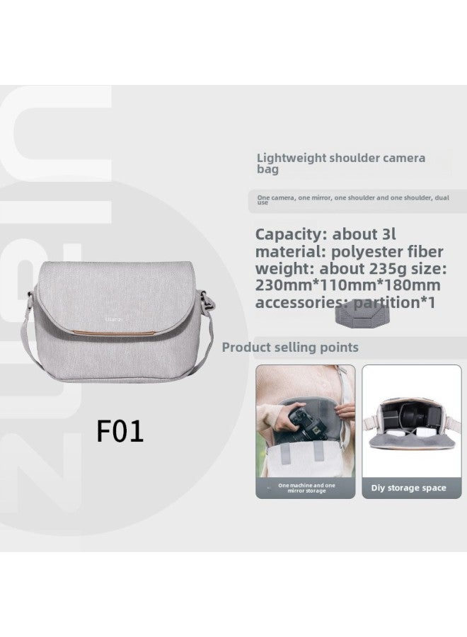 Ulanzi Basket F01 Lightweight SLR Camera Bag Single-shoulder Men's And Women's Crossbody Portable Micro Single Inner Bag Storage-Color: Lightweight Travel Shoulder Bag  - Image 1