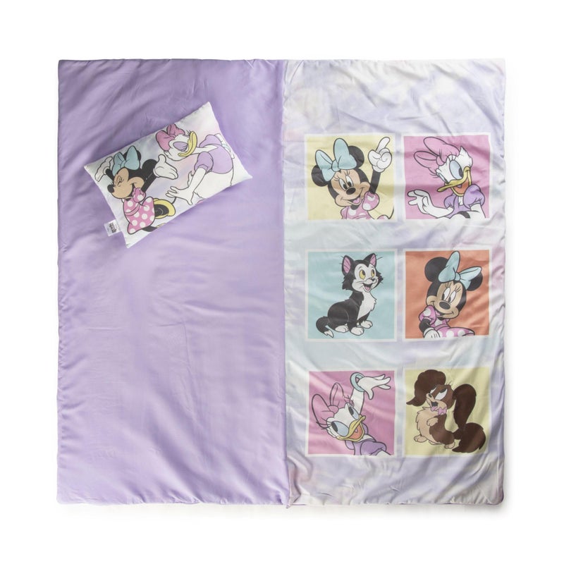 Jay Franco Kids Slumber Bag and Pillow - 54 x 27 Inch Comfy Indoor Sleeping Bag for School and Sleepovers  2 Piece Set  Purple - Minnie Mouse - Image 4