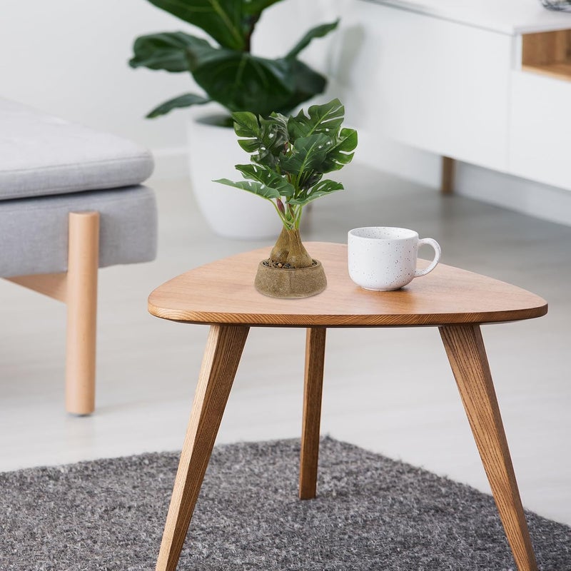 Artificial Monstera Potted Plant with Paper Pulp Pot, Small Faux Tabletop Plant for Bathroom and Shelf Decor, Tropical Leaf Bonsai Ornament for Indoor Home Office - Image 5