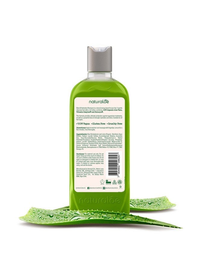 ناتشورالوي Naturaloe - شامبو مرطب ومُشرق - تركيبة نباتية 100% غنية بجل الصبار بنسبة 60%، صديق للبيئة، خالٍ من القسوة، خالٍ من البارابين والسيليكون - 12 أونصة سائلة - Image 2