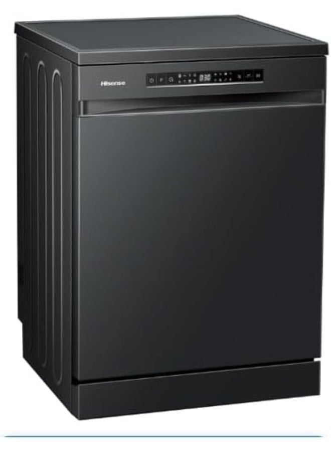 Hisense 15 Place 8 Programs FreeStanding Dishwasher HS623E91B Black - Image 3