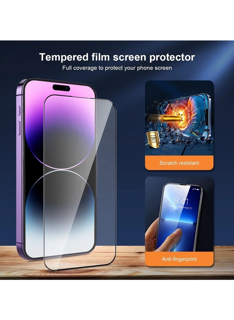 ICARLUS - For iPhone 14 Plus Tempered Glass Screen Protector HD Clear Film with Installation Tool - Image 1