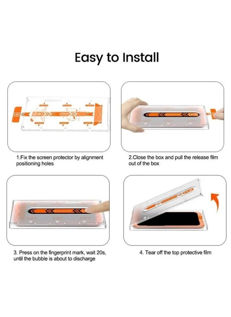 ICARLUS - For iPhone 14 Plus Tempered Glass Screen Protector HD Clear Film with Installation Tool - Image 1