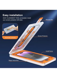 ICARLUS For iPhone 14 Plus Tempered Glass Screen Protector HD Clear Film with Installation Tool  - Image 3