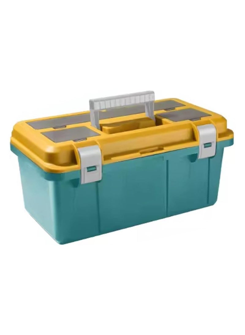 Generic Portable Plastic Home Tool Storage Box – Durable Organizer with Handle for DIY & Household Use  - Image 1