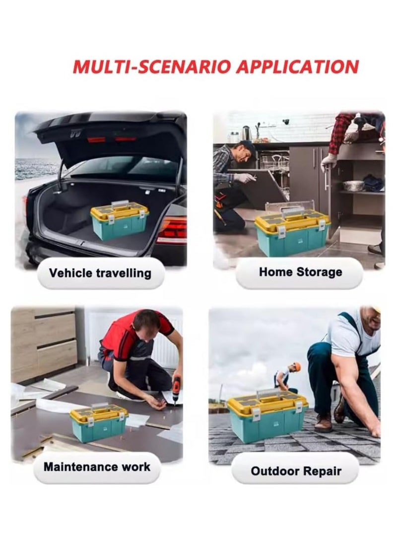 Generic Portable Plastic Home Tool Storage Box – Durable Organizer with Handle for DIY & Household Use  - Image 2