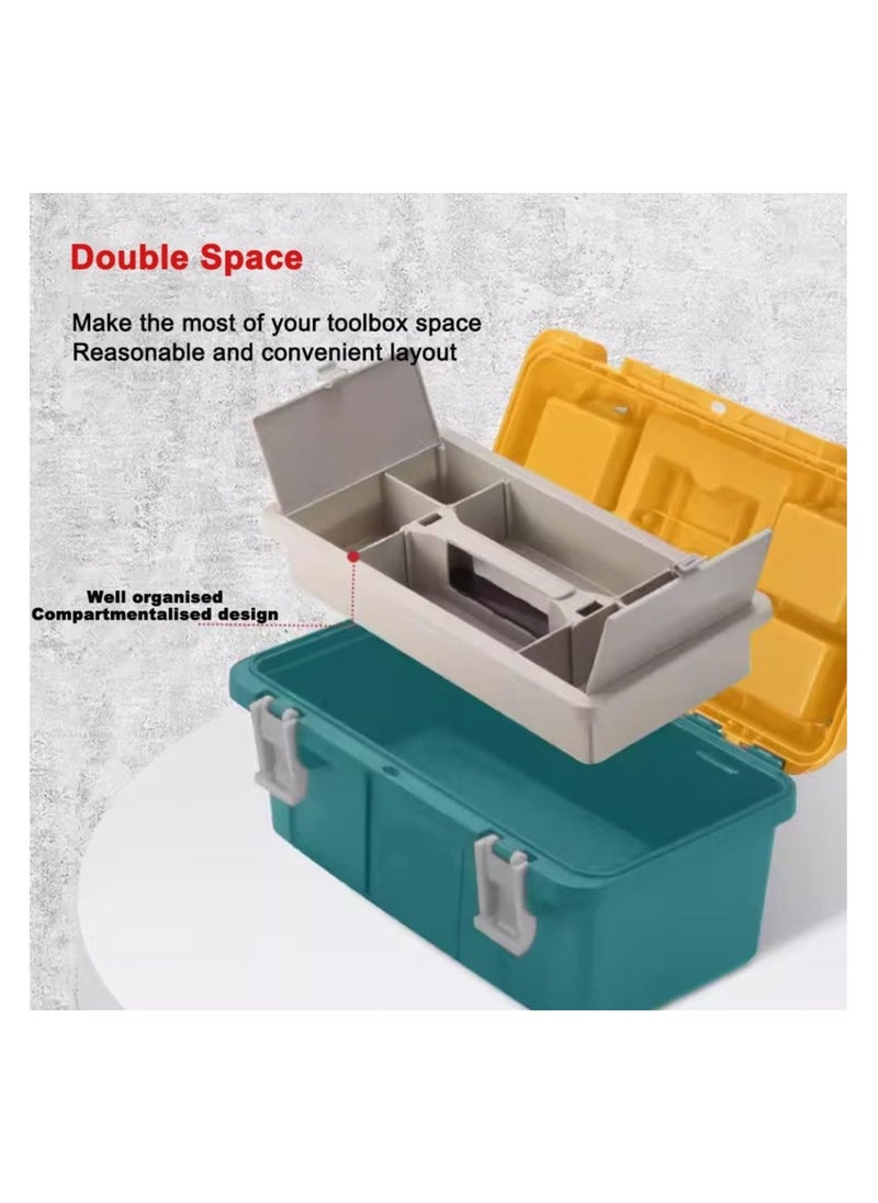 Generic Portable Plastic Home Tool Storage Box – Durable Organizer with Handle for DIY & Household Use  - Image 3