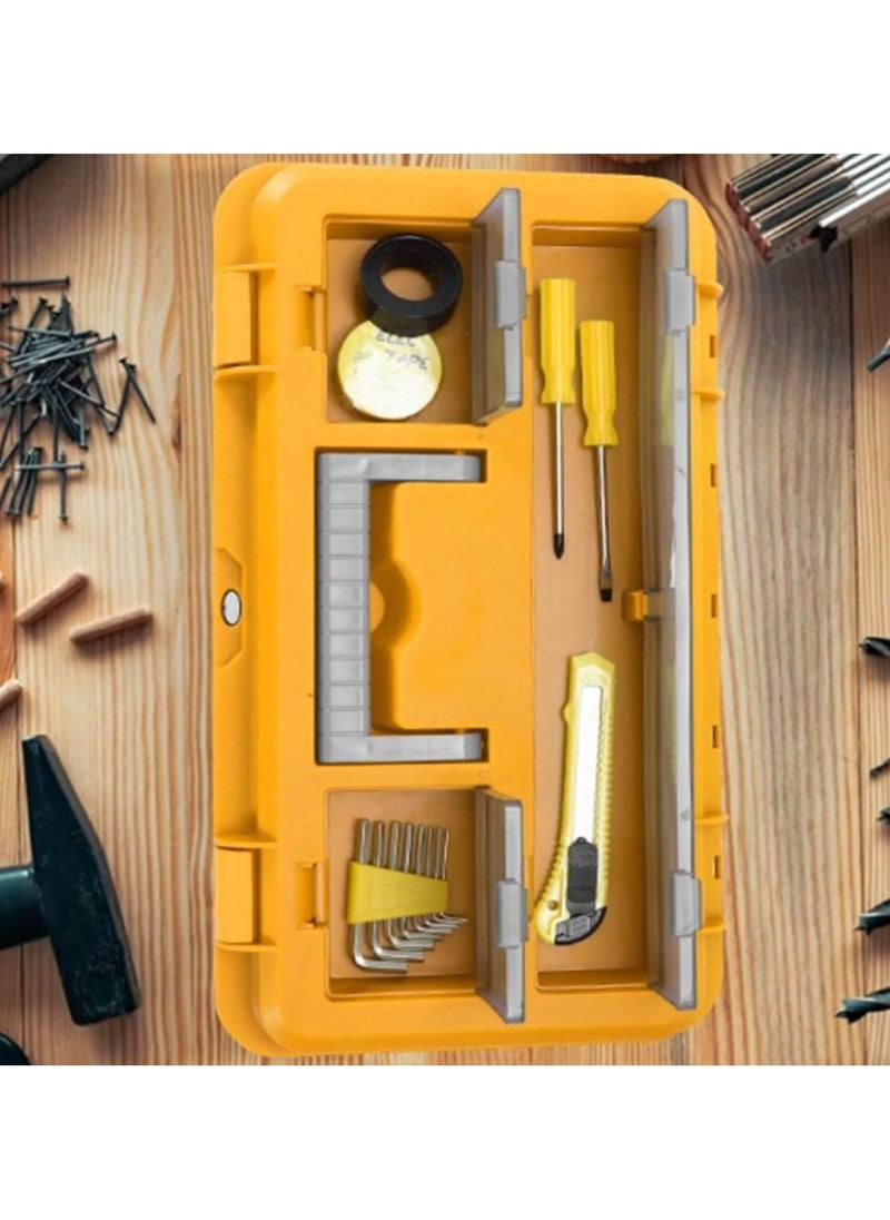 Portable Plastic Home Tool Storage Box – Durable Organizer with Handle for DIY & Household Use