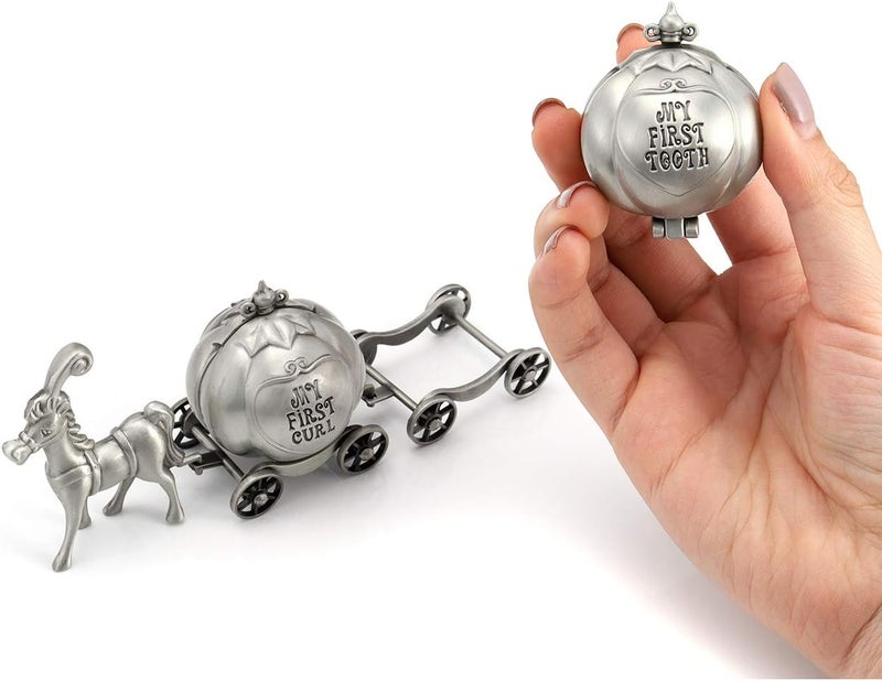 Mogoko Silver Tooth Holder My First Tooth and Curl Keepsake Box Set Baby Teeth Fairy Containter Gift Box for Child Kids - Image 5