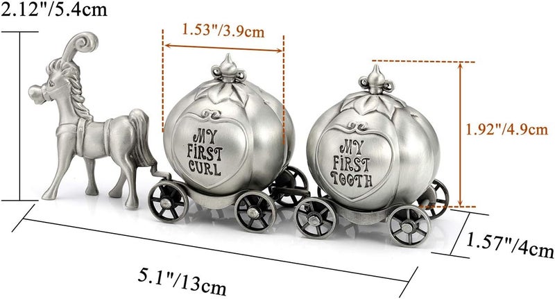 Mogoko Silver Tooth Holder My First Tooth and Curl Keepsake Box Set Baby Teeth Fairy Containter Gift Box for Child Kids - Image 3