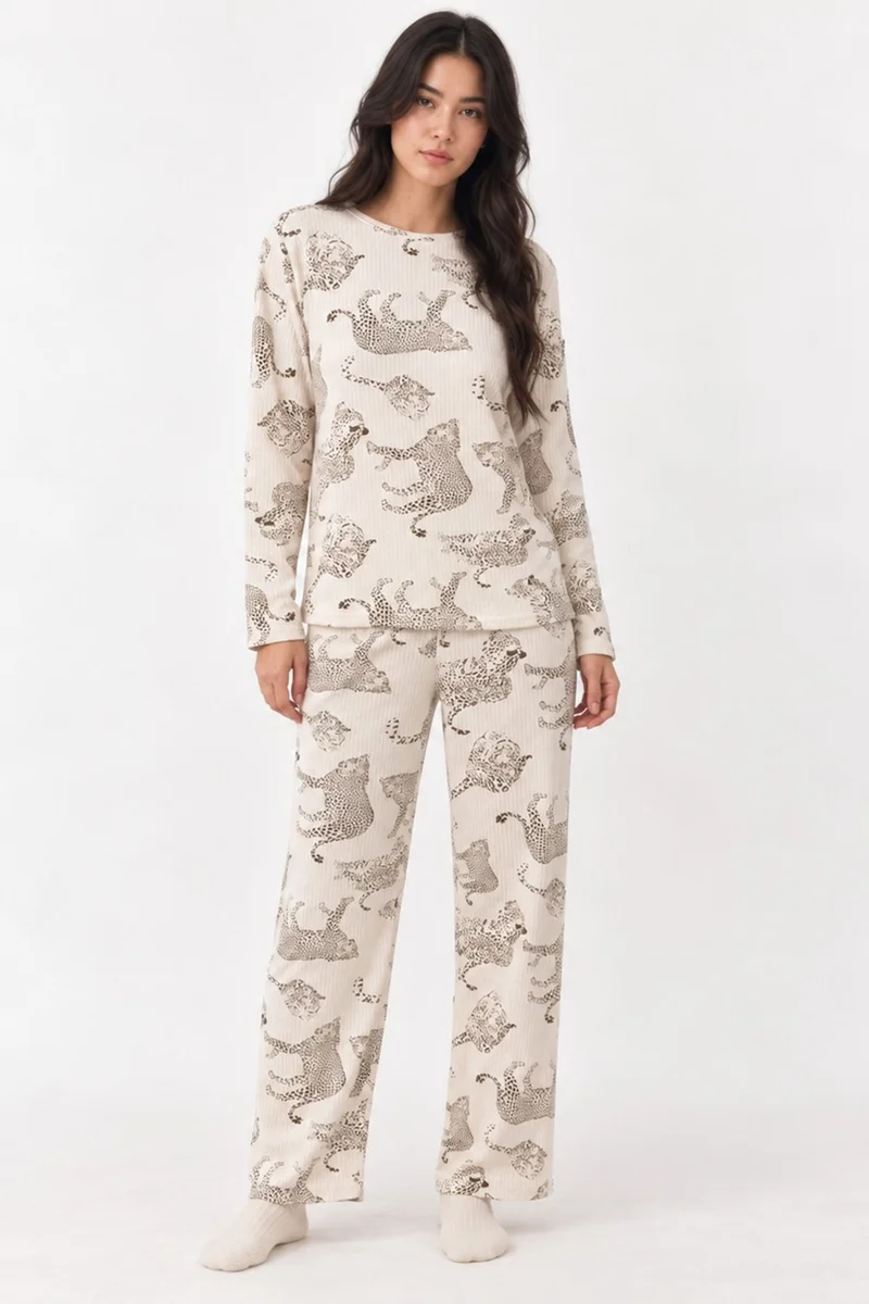Hiccup Patterned Pajama Set