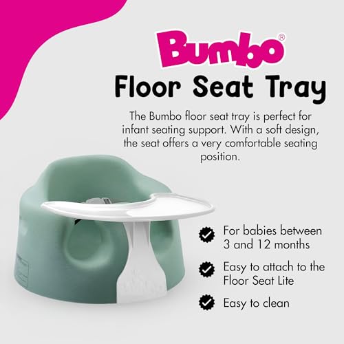 Bumbo Baby Floor Seat, Portable Infant Sit Up Activity & Eating Chair with Tray Accessory, Hemlock - Feeding and Sitting Lounger for Babies and Infants Ages 3 to 12 Months - Image 2