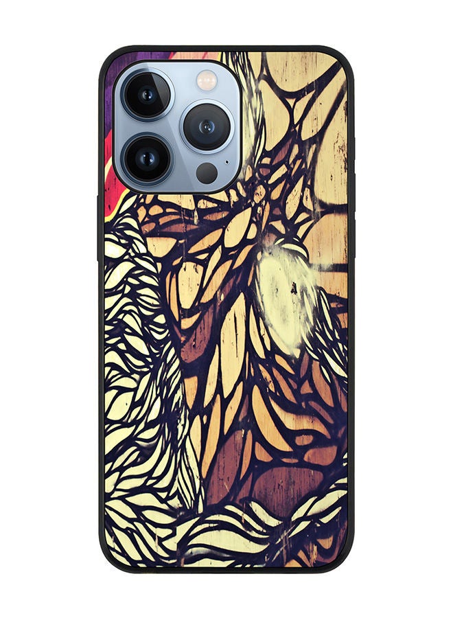 Stylizedd Rugged Black edge case for Apple iPhone 13 Pro Slim fit Soft Case Flexible Rubber Edges Anti Drop TPU Gel Thin Cover - Wise Graffitti - Image 1
