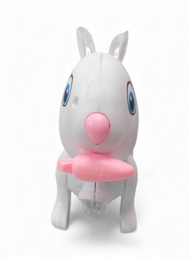 Musical Rabbit Toy – Cute Bunny Plush with Music & Lights, Soft Stuffed Animal for Kids, Jumping Rabbit Wiggling Ears, Twitching Mouth Educational Interactive Baby Toy Gift (Pack of 1) - Image 1