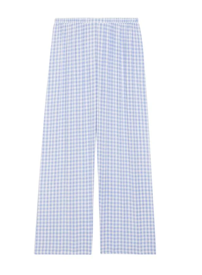 UNDIZ Straight-leg gingham trousers