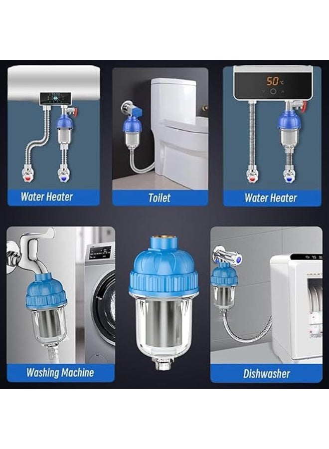 مرشحات دش المياه العسرة، مرشحات رأس الدش لتصفية الرواسب والشوائب الأخرى، أجهزة تنقية مياه الصنبور المنزلية عالية الإنتاجية للمطابخ والحمامات، منقي مياه الدش (أزرق) - Image 2