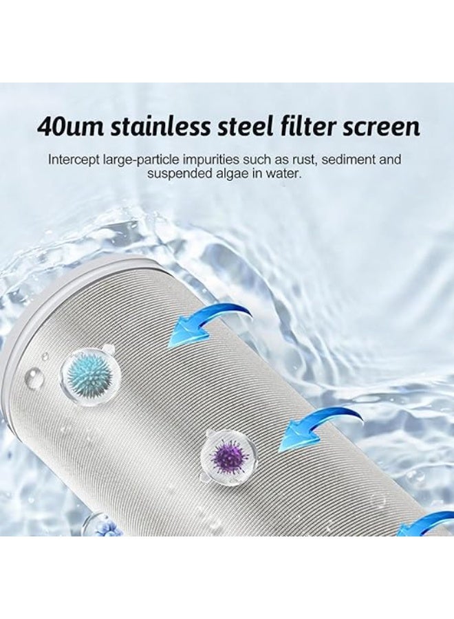 مرشحات دش المياه العسرة، مرشحات رأس الدش لتصفية الرواسب والشوائب الأخرى، أجهزة تنقية مياه الصنبور المنزلية عالية الإنتاجية للمطابخ والحمامات، منقي مياه الدش (أزرق) - Image 4