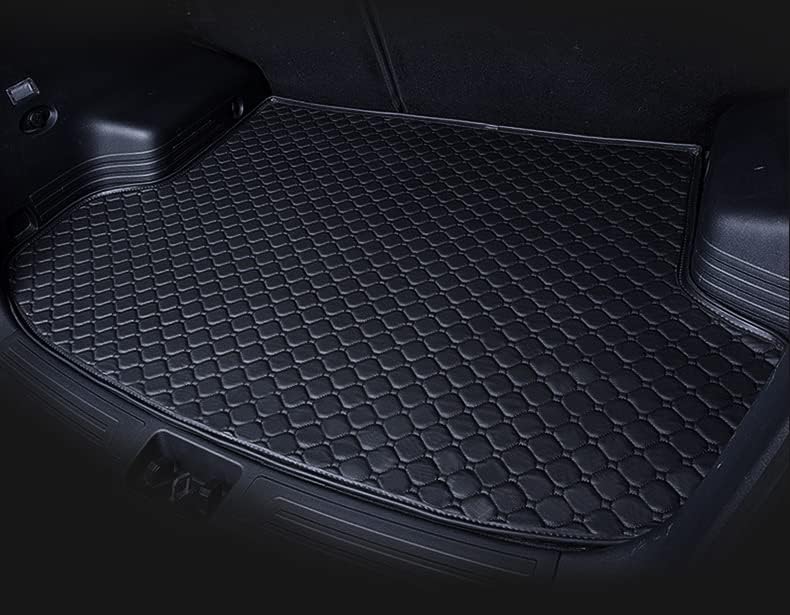 CHIRON Boot Compatible with Mahindra XEV 9e Custom Fitted Faux Leather Boot Antiskid Car Floor Mats - Black with Black Thread - Image 1