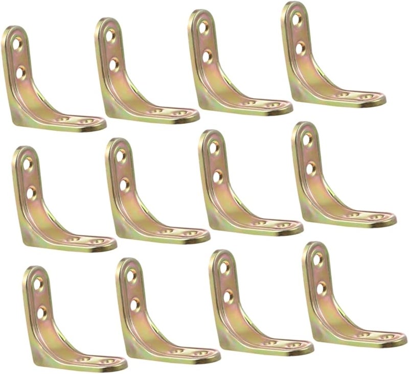 Tehaux 12 Pcs Heavy Duty Metal Corner Brackets Right Angle Furniture Connectors - Image 1