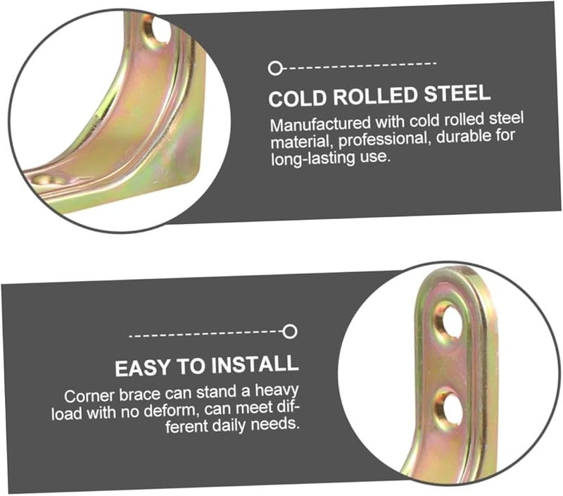 Tehaux 12 Pcs Heavy Duty Metal Corner Brackets Right Angle Furniture Connectors - Image 5