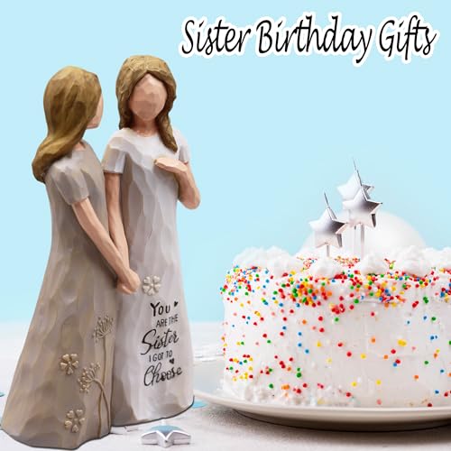 BORLESTA Best Friend Birthday Gifts for Women Sister Birthday Gifts Bestie Gift Friendship Gift for Women Gifts for Friends Sisters Gifts from Sister Friend HandPainted Figure - Image 3