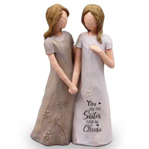 BORLESTA Best Friend Birthday Gifts for Women Sister Birthday Gifts Bestie Gift Friendship Gift for Women Gifts for Friends Sisters Gifts from Sister Friend HandPainted Figure - Image 1