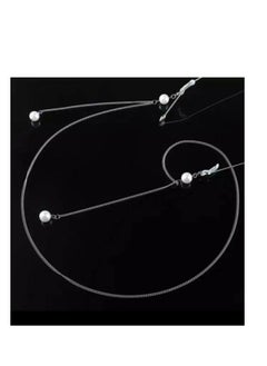 RA accessories Handmade Women Eyeglasses Chain Silver With Pearls  - Image 2