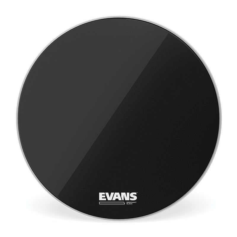 Evans Resonant Black Bass Drum Head, 22 Inch - Image 1