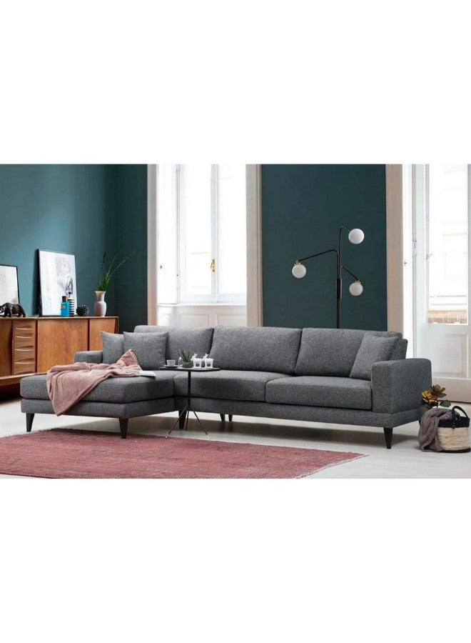Al Home 5 Seater L-shape Sofa 300x200x85x85 Cm - Grey - Image 1