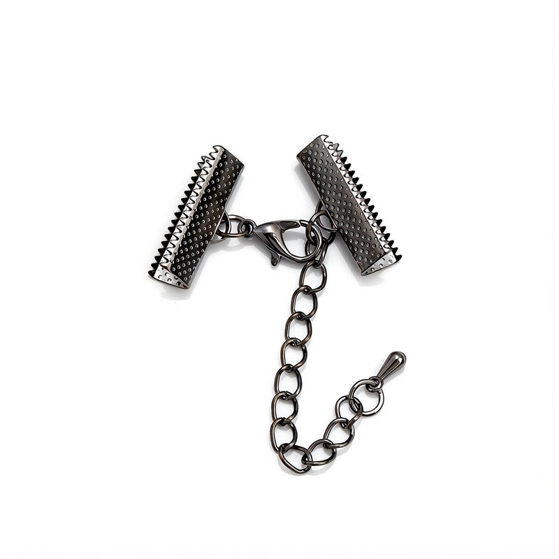Leather Cord Clasp Silver 6mm Improved Teeth Anti Release Jewelry Making Supply - Image 1
