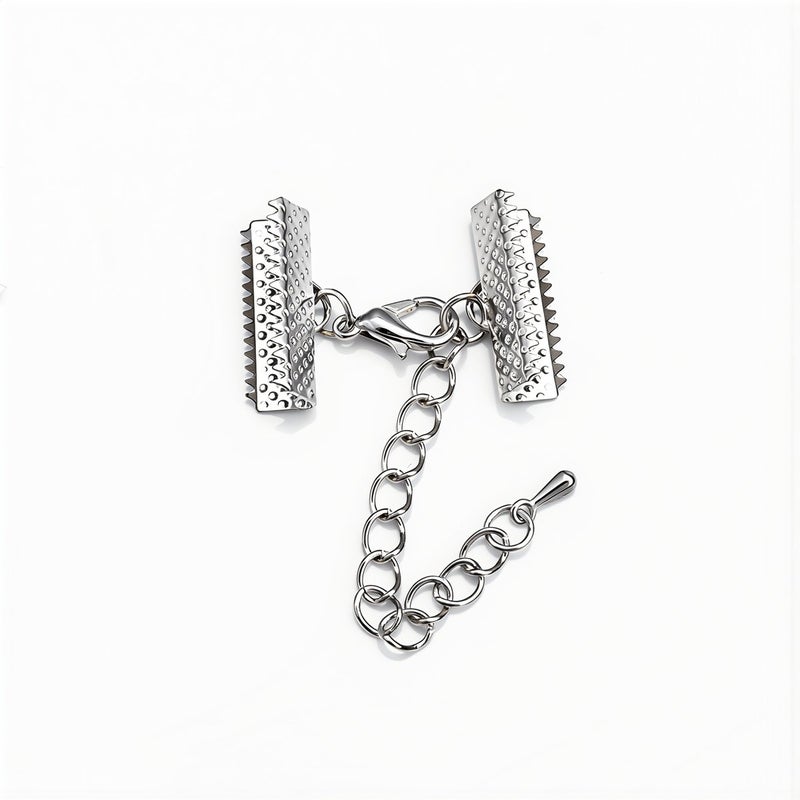 Leather Cord Clasp Silver 6mm Improved Teeth Anti Release Jewelry Making Supply - Image 4