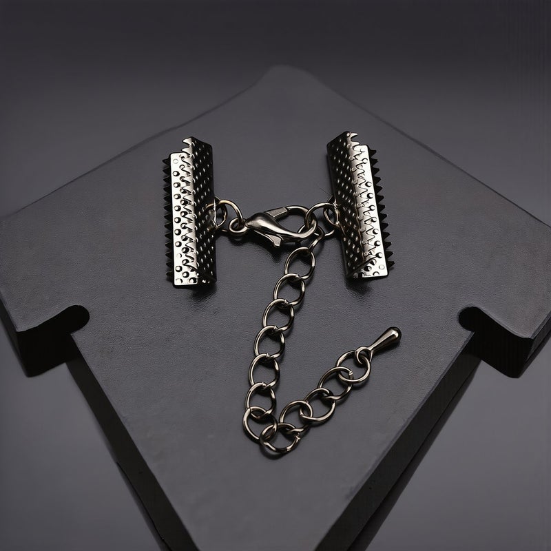 Leather Cord Clasp Silver 6mm Improved Teeth Anti Release Jewelry Making Supply - Image 2
