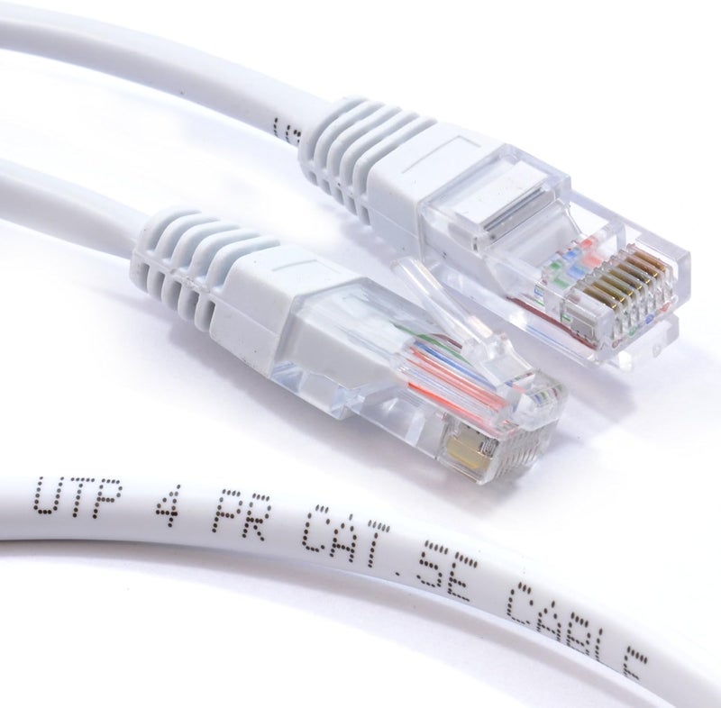 MUCHOCONNECT Cat 5e Ethernet Cable 20 Meter White– High Speed 1Gbps UTP RJ45 LAN Network Internet Cable, Patch Cord for WiFi Router, Modem, Internet, Home & Office Use - White - Image 1